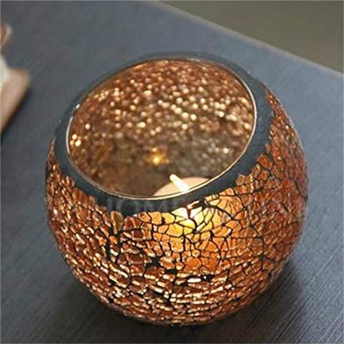 Kaarsenhouder Mozaïek Glas Kandelaar Retro Ornamenten Gift Bar Kaars Cup Home Accessoires (Plating Love) Home bar decoratie