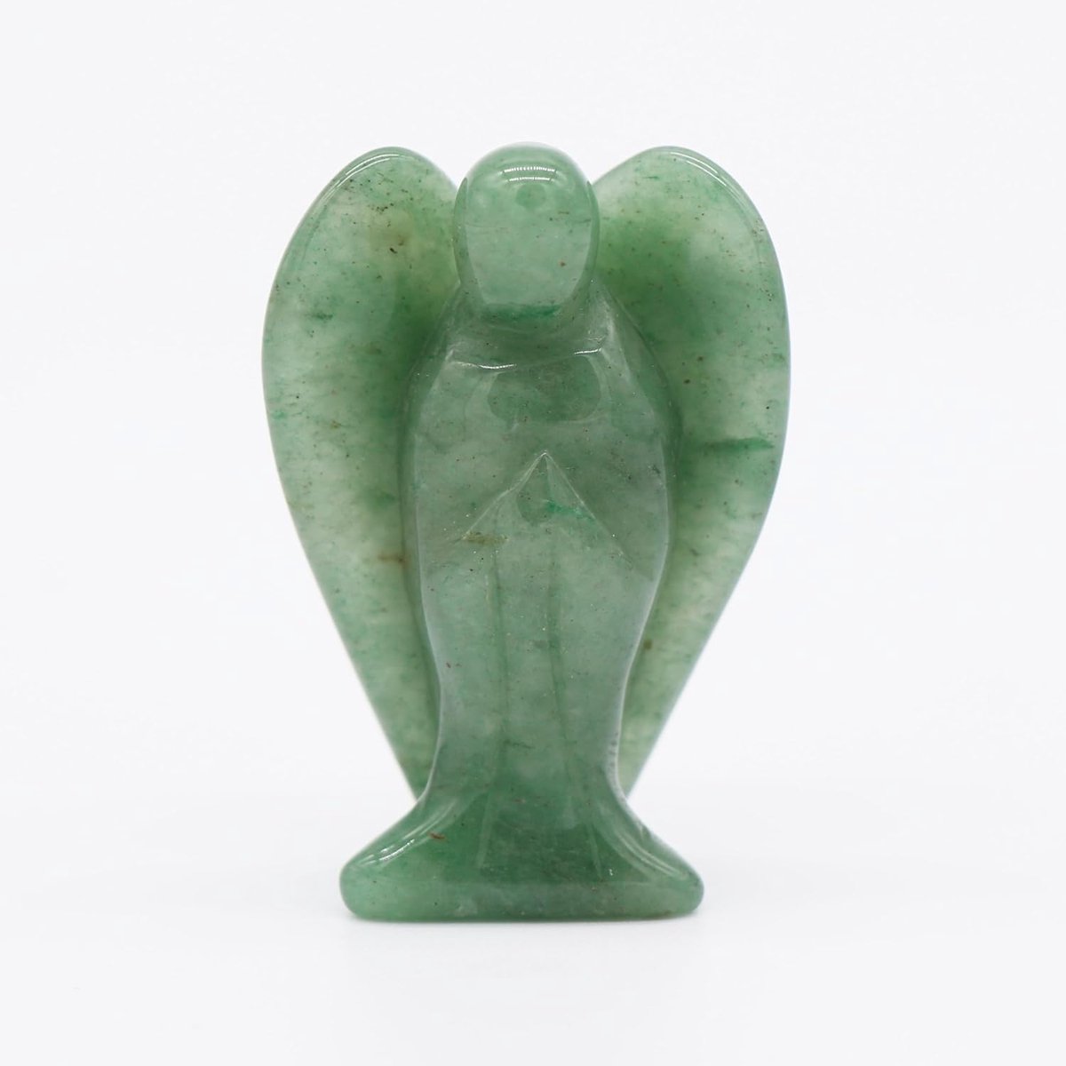 Figuur edelsteen beschermengel kristal helende steen talisman geluksbrenger engelbeeld Fengshui decoratie (aventurijn groen)