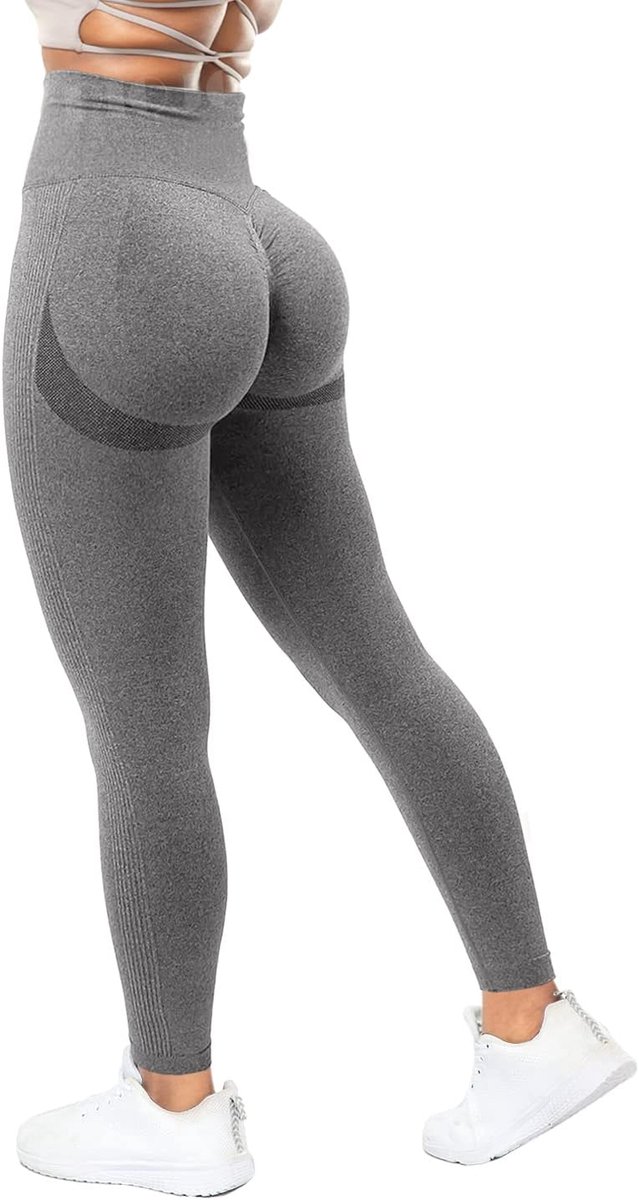 Leggings, voor dames, push-up, scrunchbuttleggings, hoge taille, naadloos, bootyleggings, voor sport, yoga, fitness, gym, work-outs