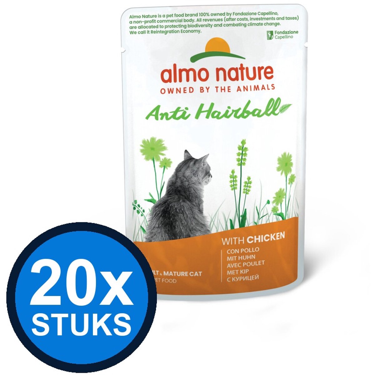 Almo Nature Almo Nature Holistic cat pouch anti-haarbal kip 70gr