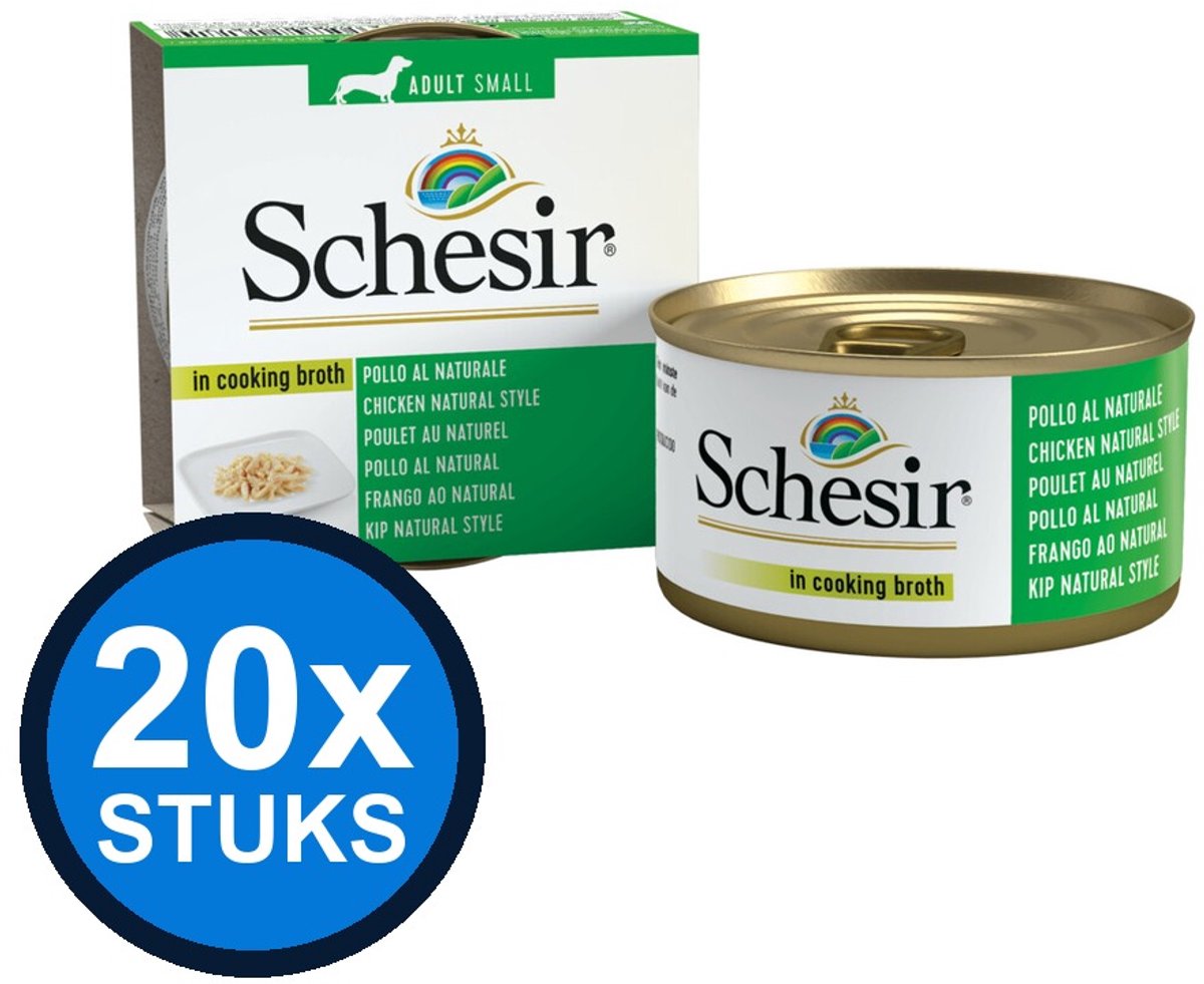 Schesir Schesir hond blik bouillon kip naturel 85gr
