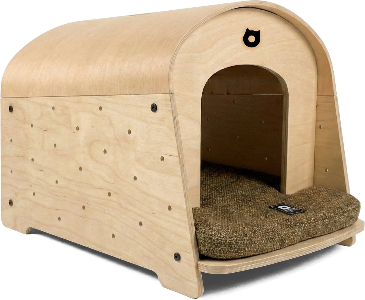 MAMAPETZ - Niche en bois pour chat et chien Nook