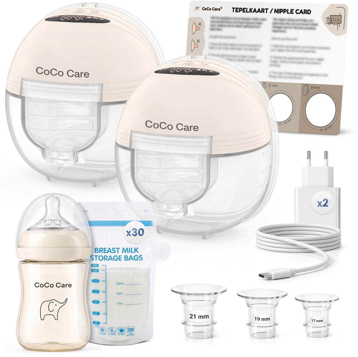 CoCo Care Dual Flow Pro Dubbele Draadloze Borstkolf