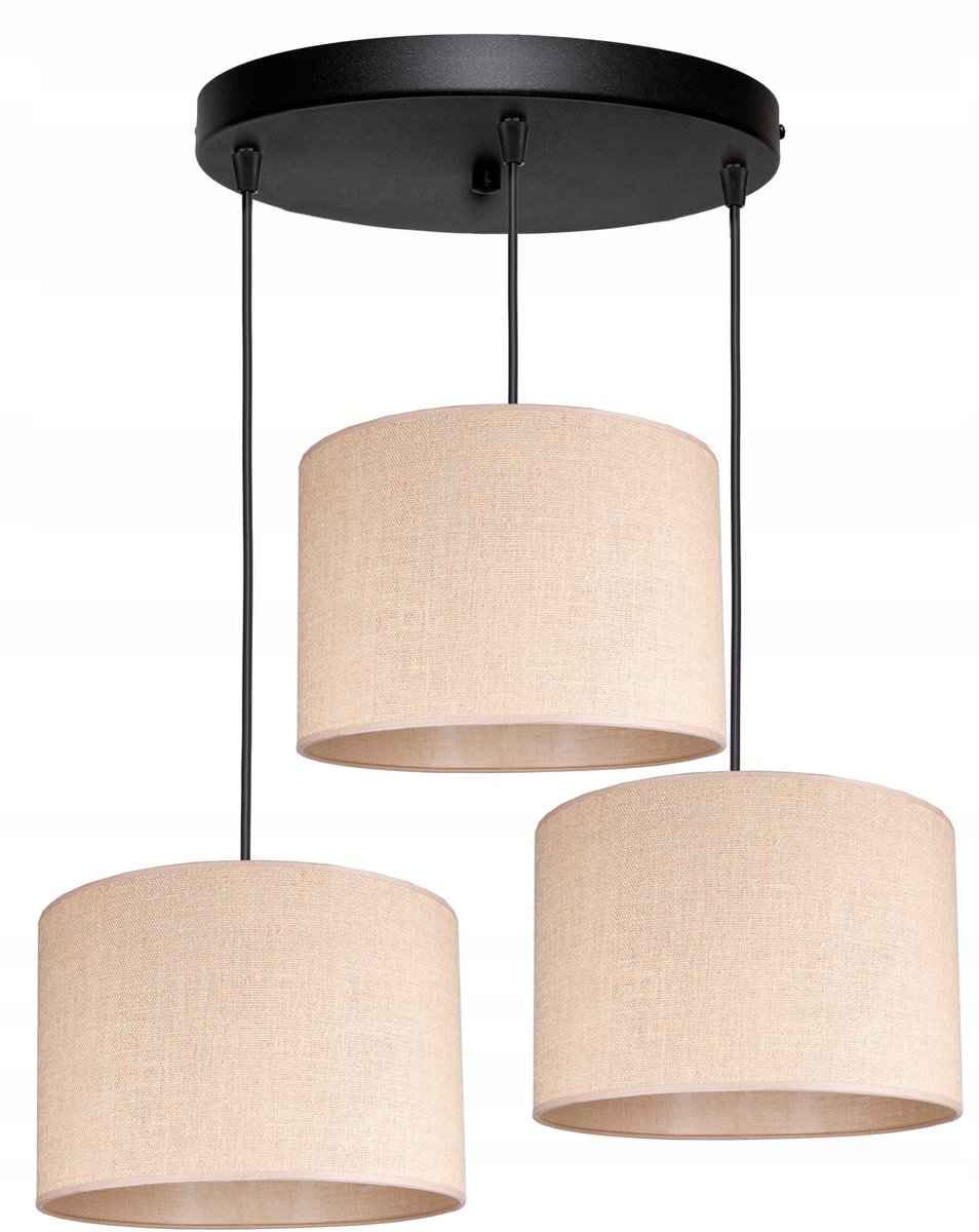 Boho Jute Hanglamp - Stijlvolle Plafondlamp met Stoffen Kap