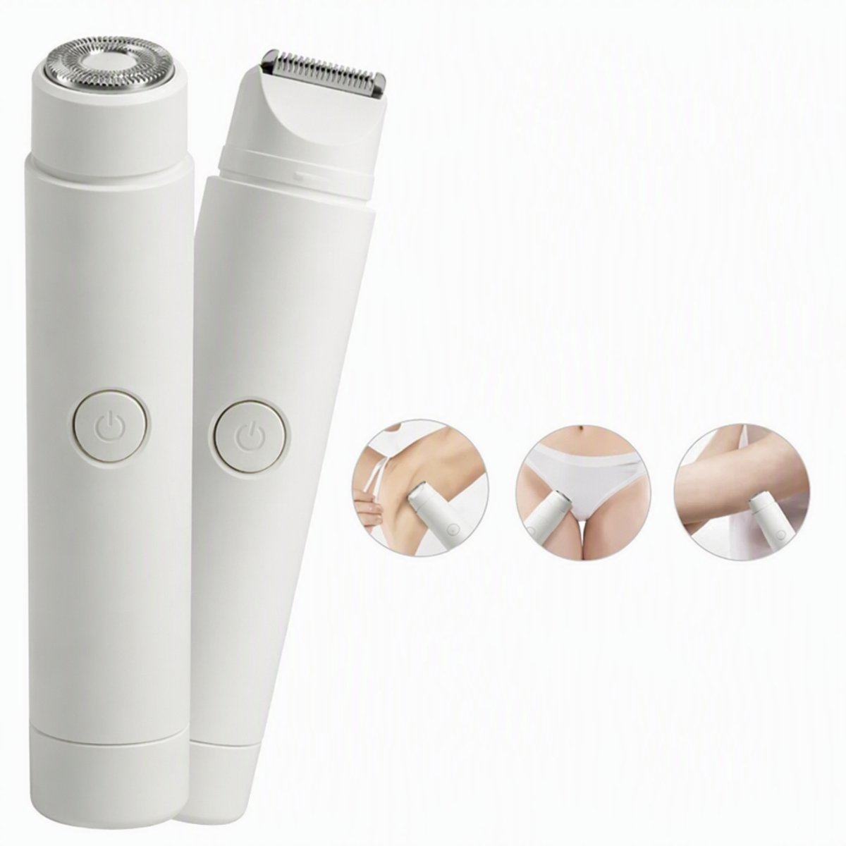 Loha party® Ladyshave voor Vrouwen - Mini elektrische scheerapparaat - 2 in 1 - Bikinitrimmer - Trimmer Vrouw Intiem - Wet & Dry - Gezicht & Lichaam
