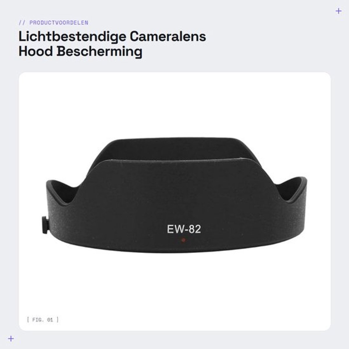 Lenskap Lichtbestendig - Cameralenskap - Kunststof - Voor 16-35mm F4L IS USM - Gewicht 26g - Bescherming tegen schittering - Lenshood