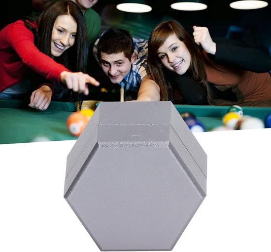 Draagbare Mini Billiard Chalk Box, Hexagonale Pool Cue Chalk Houder, Aluminium Chalk Case voor Billiard Accessoires en Spelletjes van Merkloos — afbeelding 4