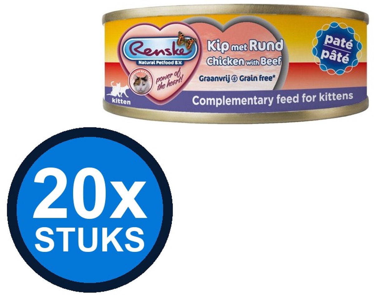 48x Renske vers kitten paté kip/rund 70gr