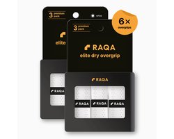 Raqa® Padel Overgrip – 2pack - Elite Dry Padel Grip – 6x Padel Grips – padel grip - Voor Zweethanden – Wit
