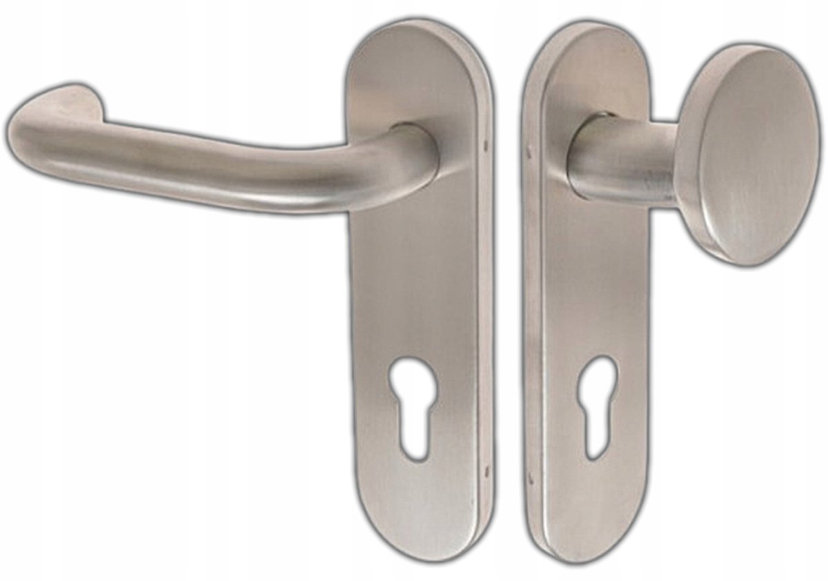 Deurkruk Deurknop INOX RVS 9mm 72mm Poot Branddeur Rechts