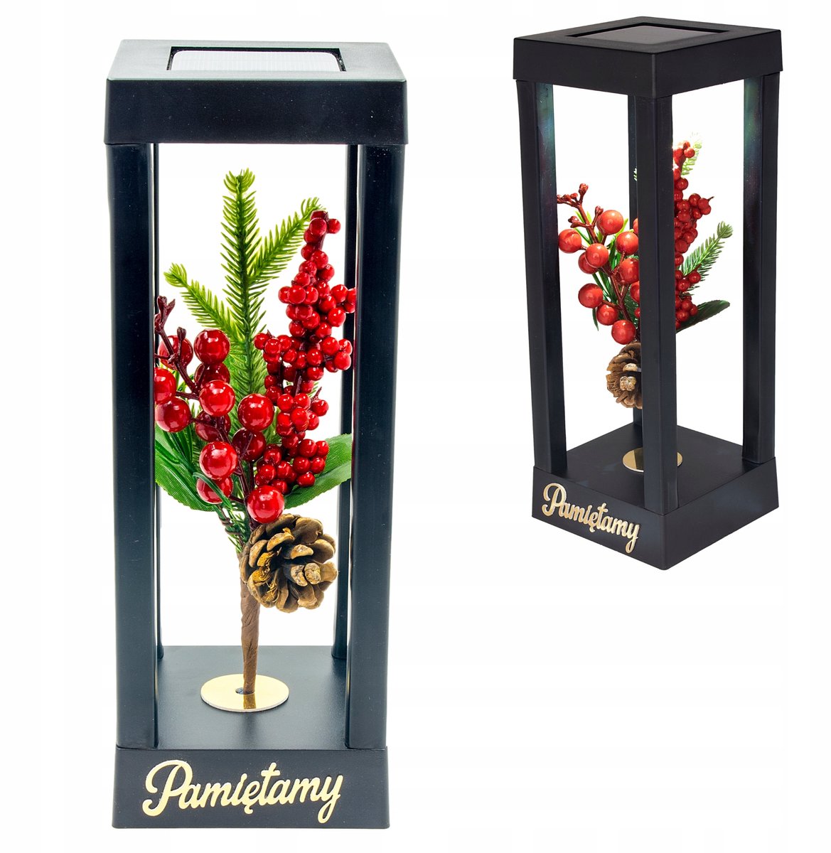Grote Zonnekerstlamp voor Graf - "Pamiętamy"