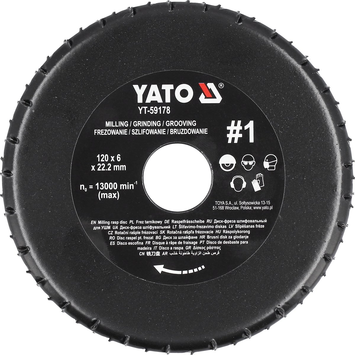 Universele Houtfreesschijf & Raspschijf voor Haakse Slijper - 120 mm - Asgat 22.2 mm - Max 13.000 RPM - Ultra-Lichtgewicht Stalen Freesschijf voor Hout, Kunststof, Cellenbeton, Gipsplaat & Piepschuim - Houtsnijschijf