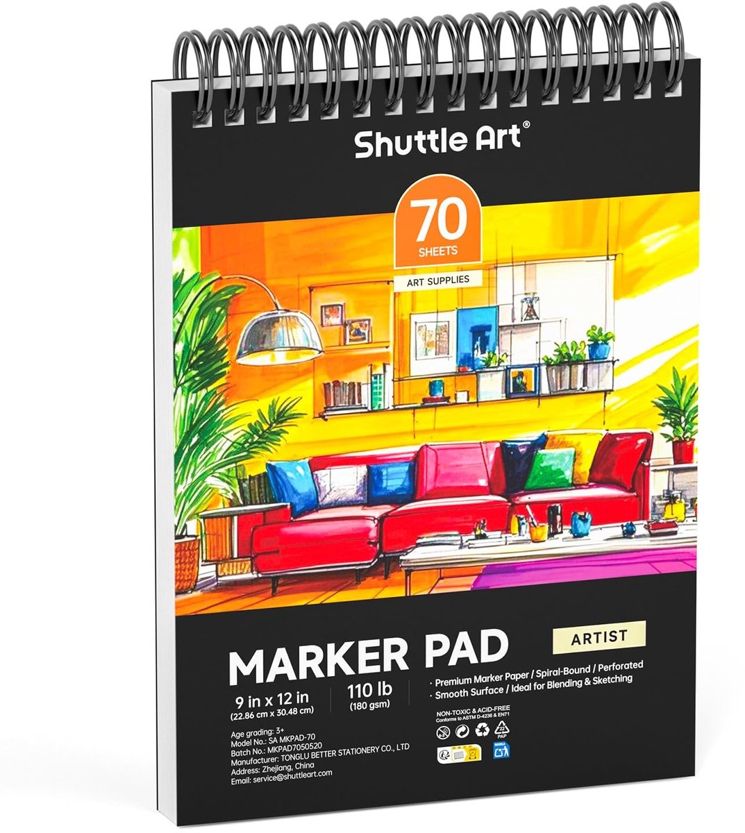 SolidKeus - Marker Pad met 70 Bladen voor Creatieve Projecten