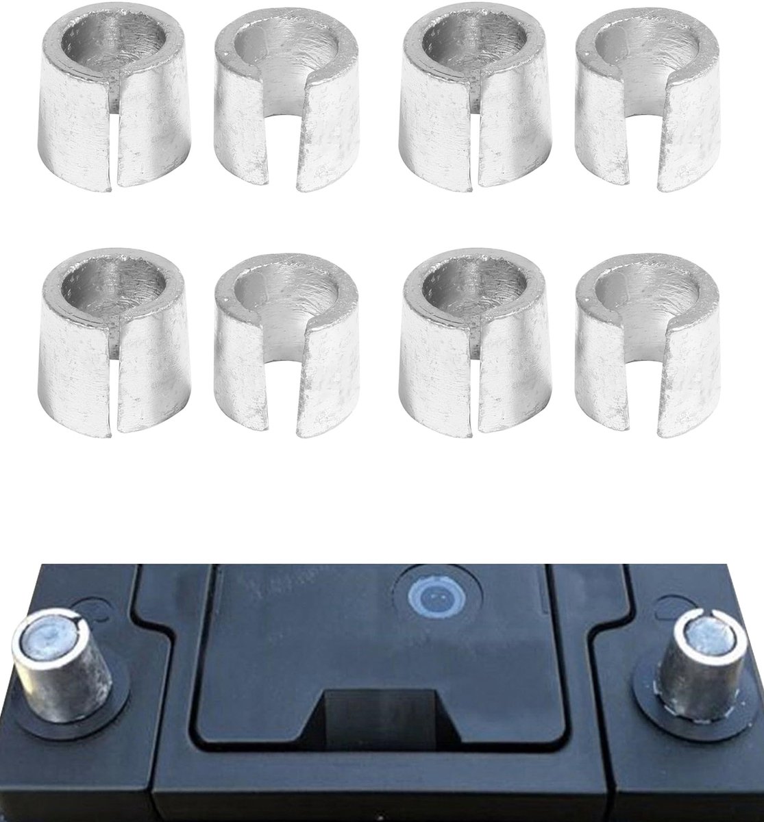 SolidKeus - 8 Stuks Batterij Terminal Adapter, Voor Auto en Voertuigen