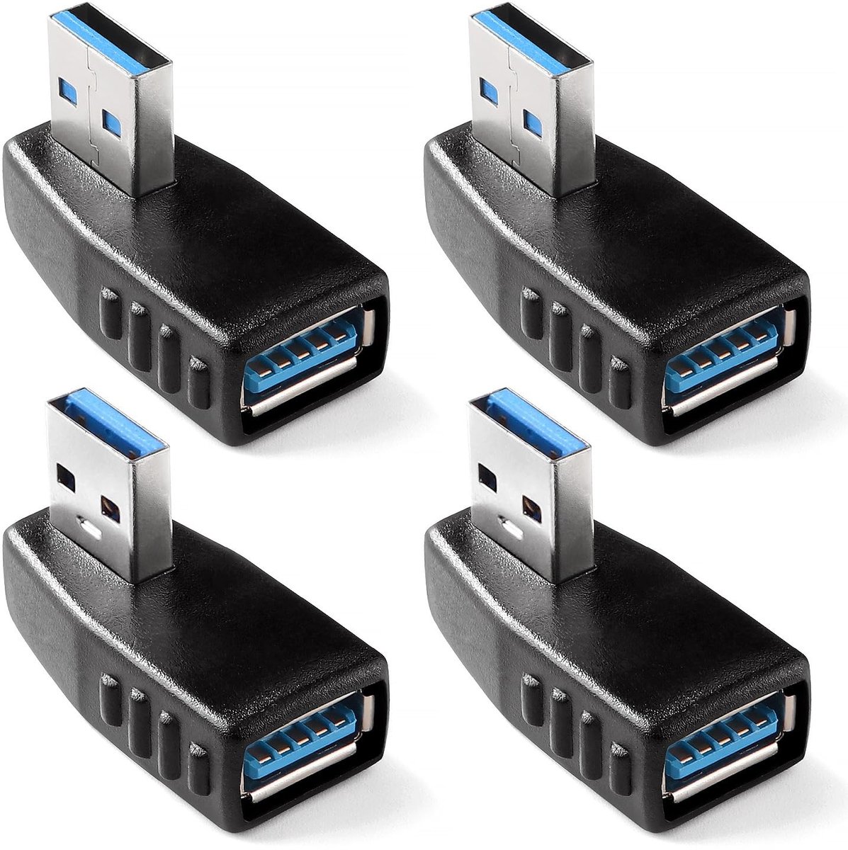 SolidKeus - Set van 4 USB 3.0 Hoekadapters voor Laptop en PC