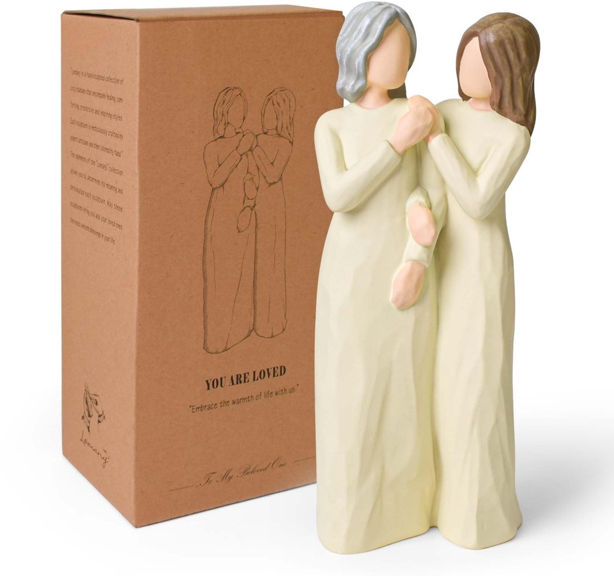 SolidKeus - Figurine Moeder en Dochter voor Moederdag en Verjaardagen