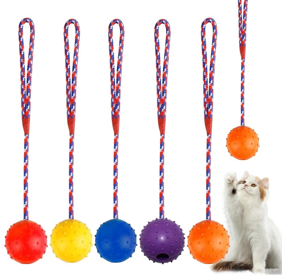 SolidKeus - Set van 5 Interactieve Gooi Ballen voor Honden