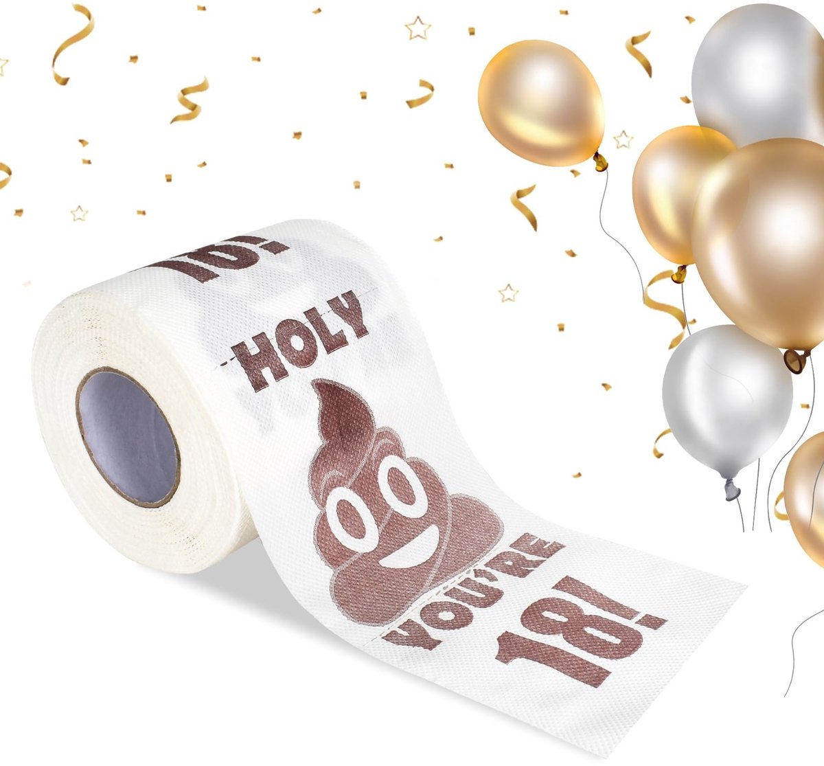SolidKeus - Verjaardag Toiletpapier voor Gag Gifts en Decoraties
