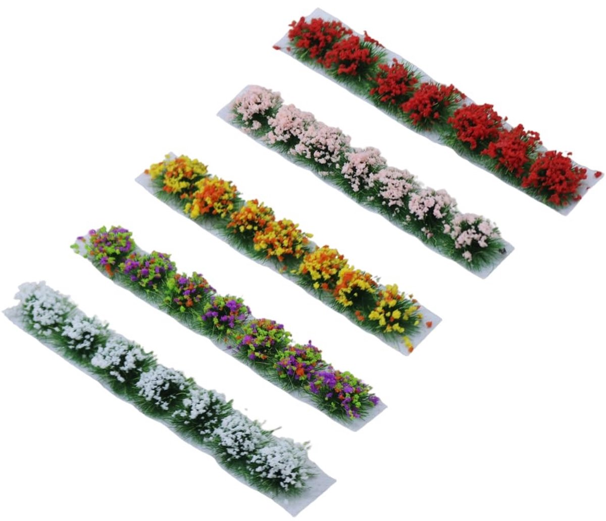 SolidKeus - Set van 35 Miniatuur Gras en Bloemen voor Modelbouw
