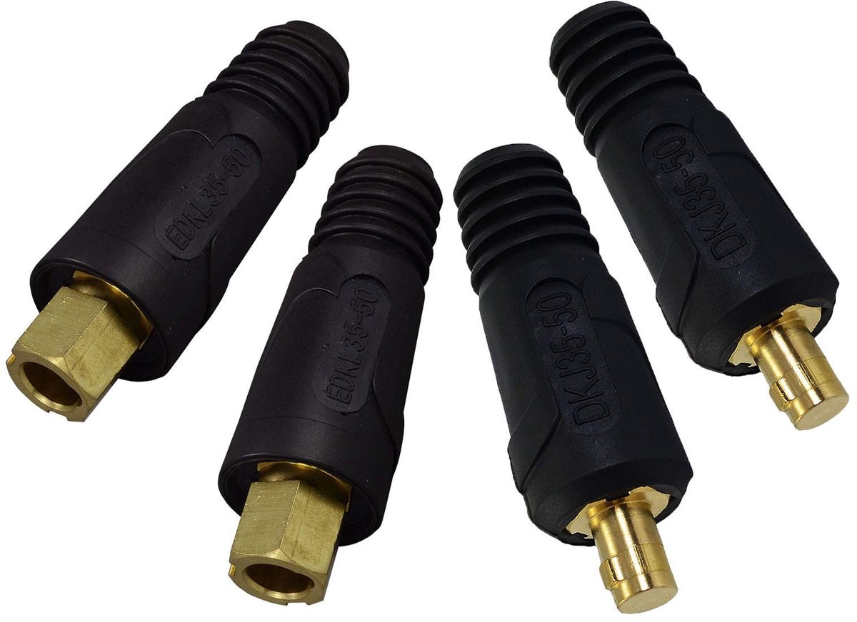 SolidKeus - TIG Lasdraadpaneel Connector Plug DKJ35-50 & EDKL35-50 300Amp Set 4pcs