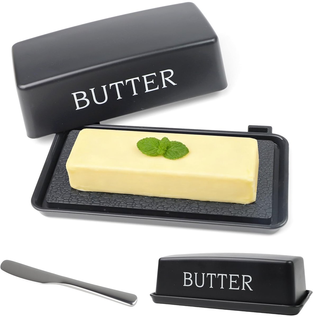 SolidKeus - Multifunctionele Plastic Boterdoos met Mes