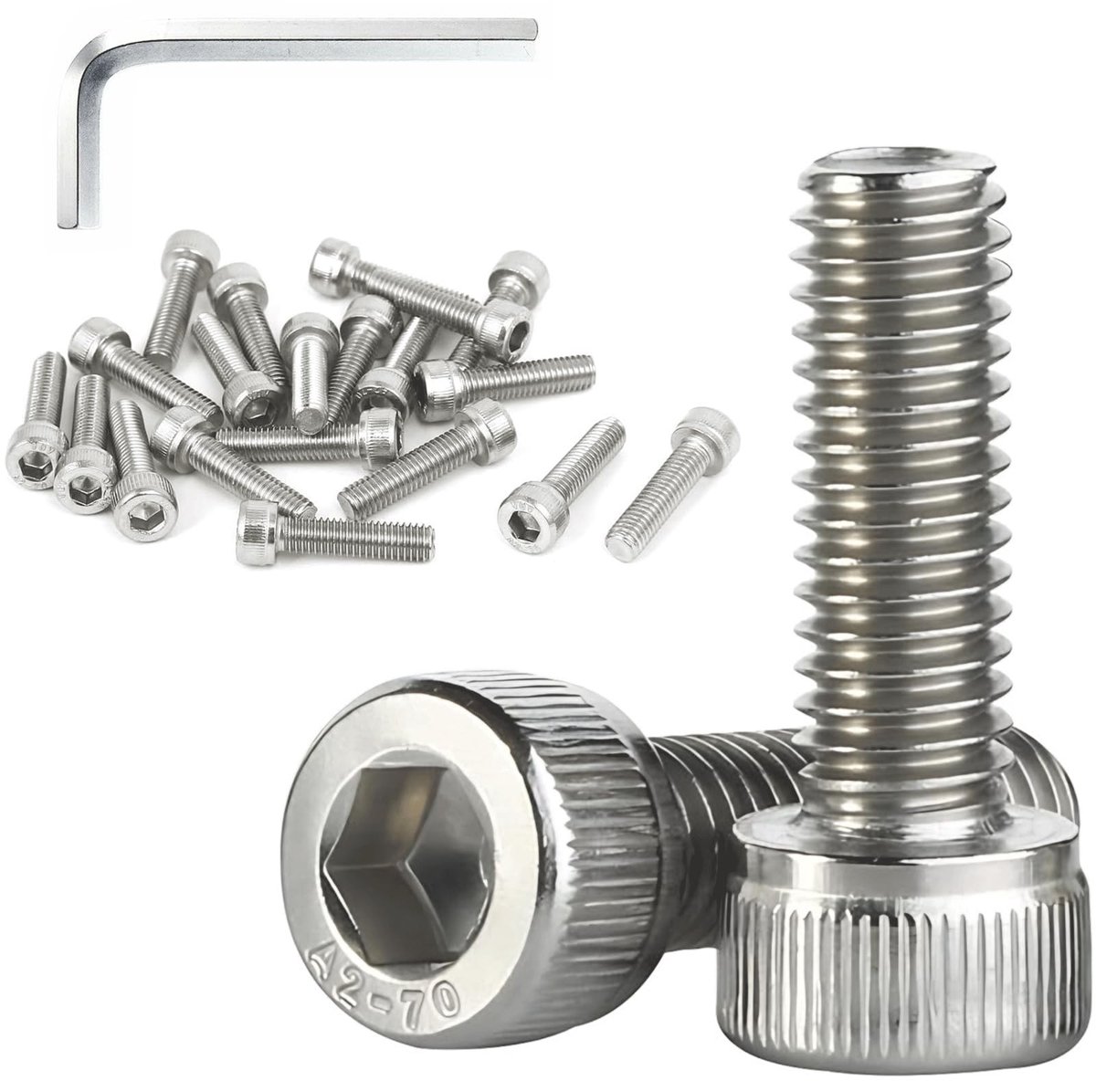 SolidKeus - Set van 20 Cilinderkopbouten M8x20mm RVS