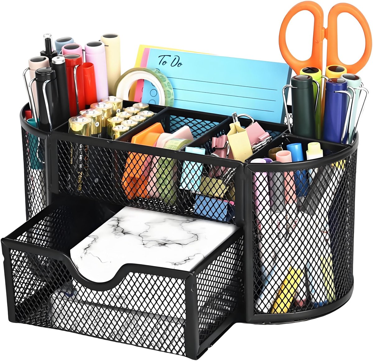 SolidKeus - Desk Organizer met Lades en Penhouder van Metaal