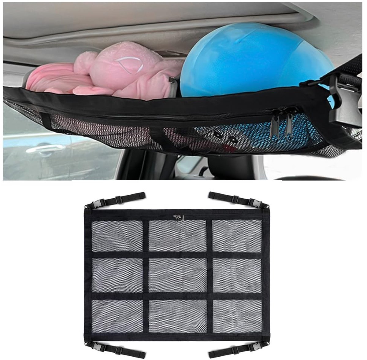 SolidKeus - Auto Dak Bagagenet met Ritsen