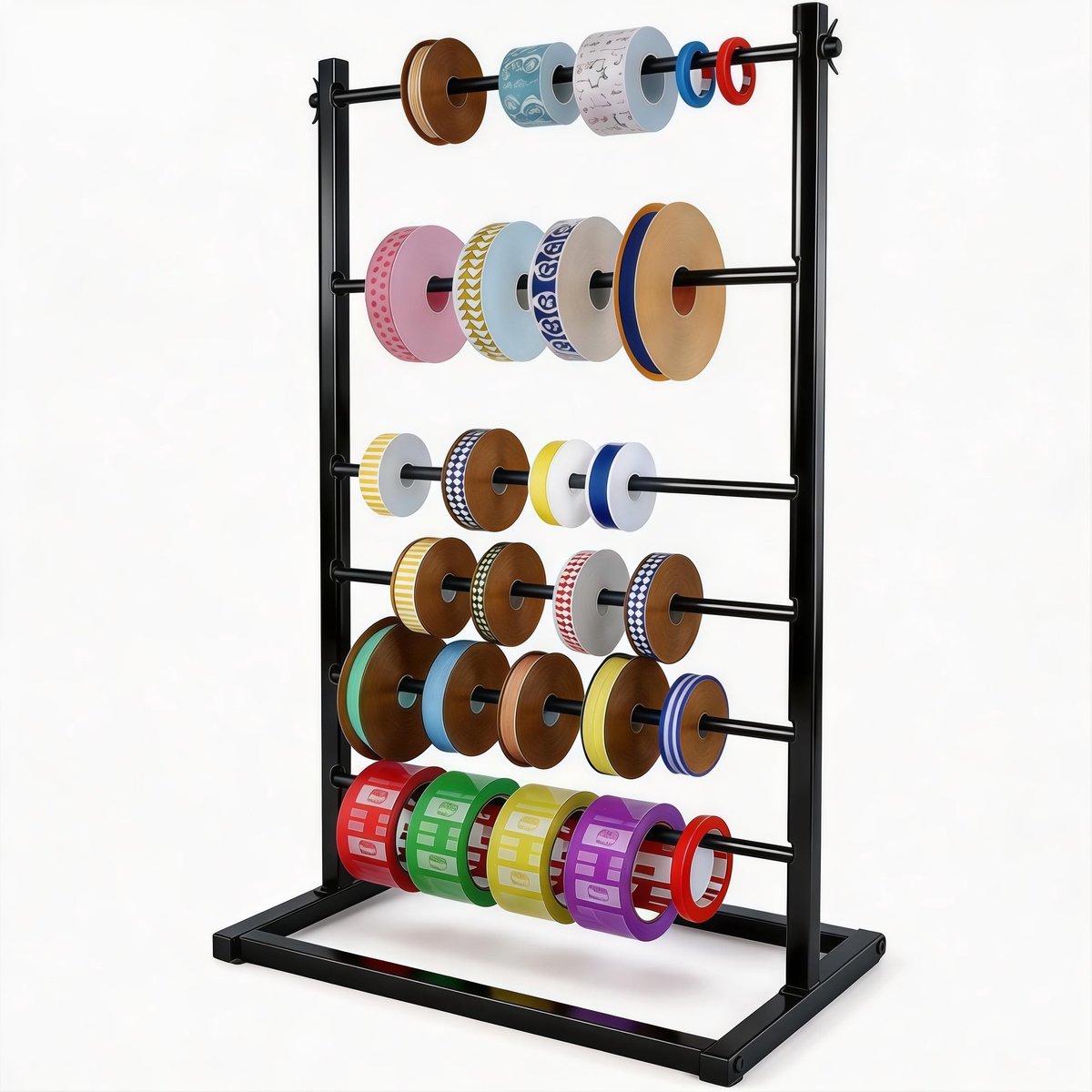 SolidKeus - 6-Tier Roll Holder voor Ribbons en Craft Materialen