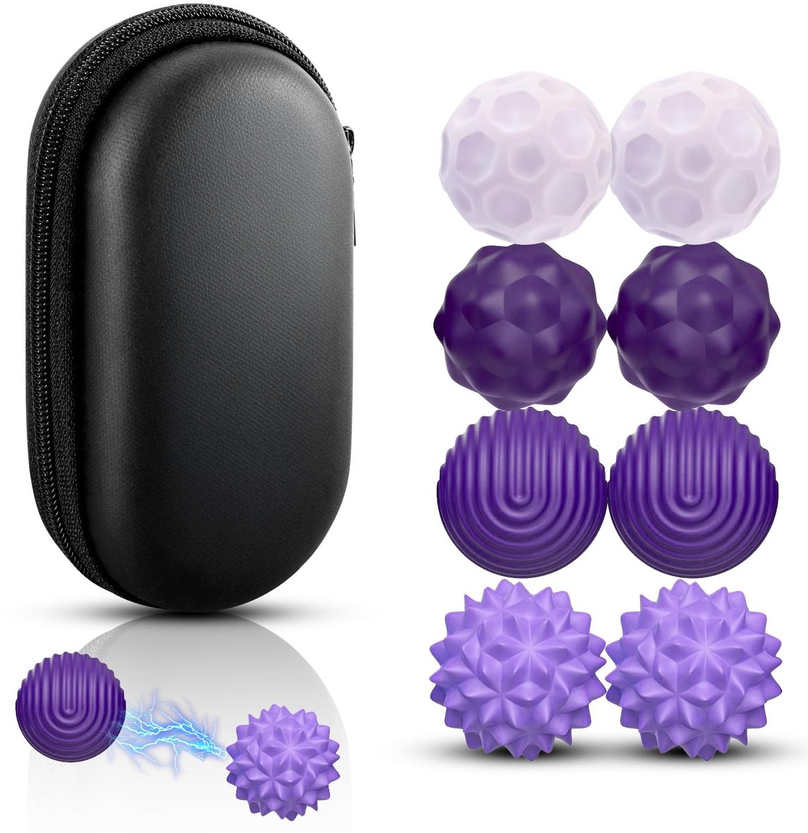 SolidKeus - Set van 8 Anti-Stress Ballen van Siliconen