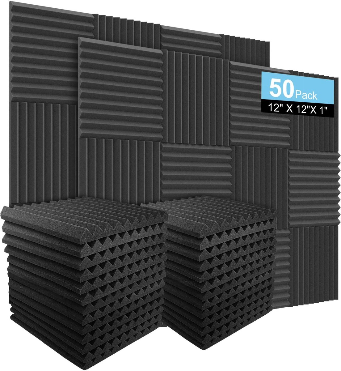 SolidKeus - 50 Stuks Geluidsabsorberende Panelen voor Geluidsisolatie