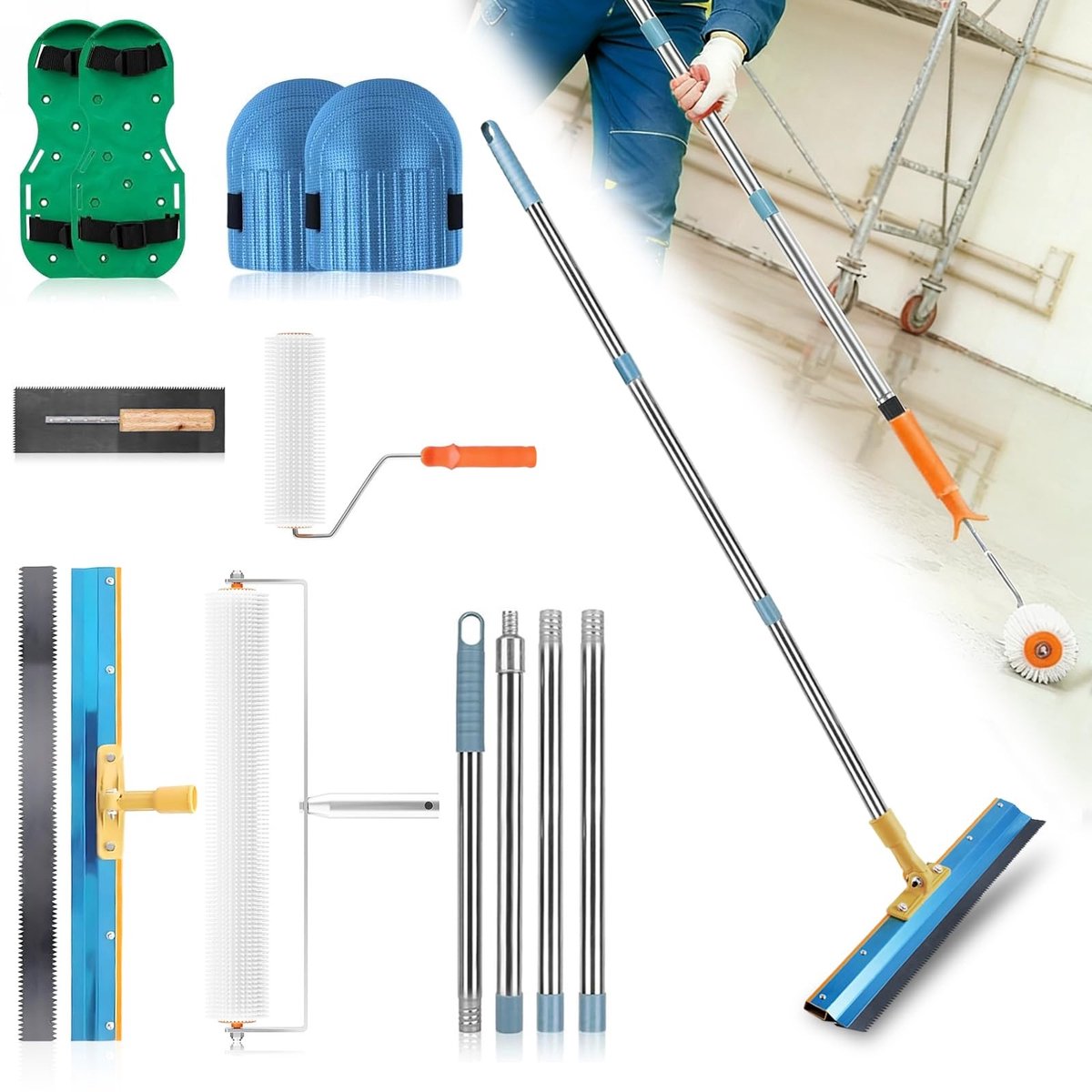 SolidKeus - Vloercoating Set met Epoxy Resin Gereedschap, Compleet voor Thuisprojecten