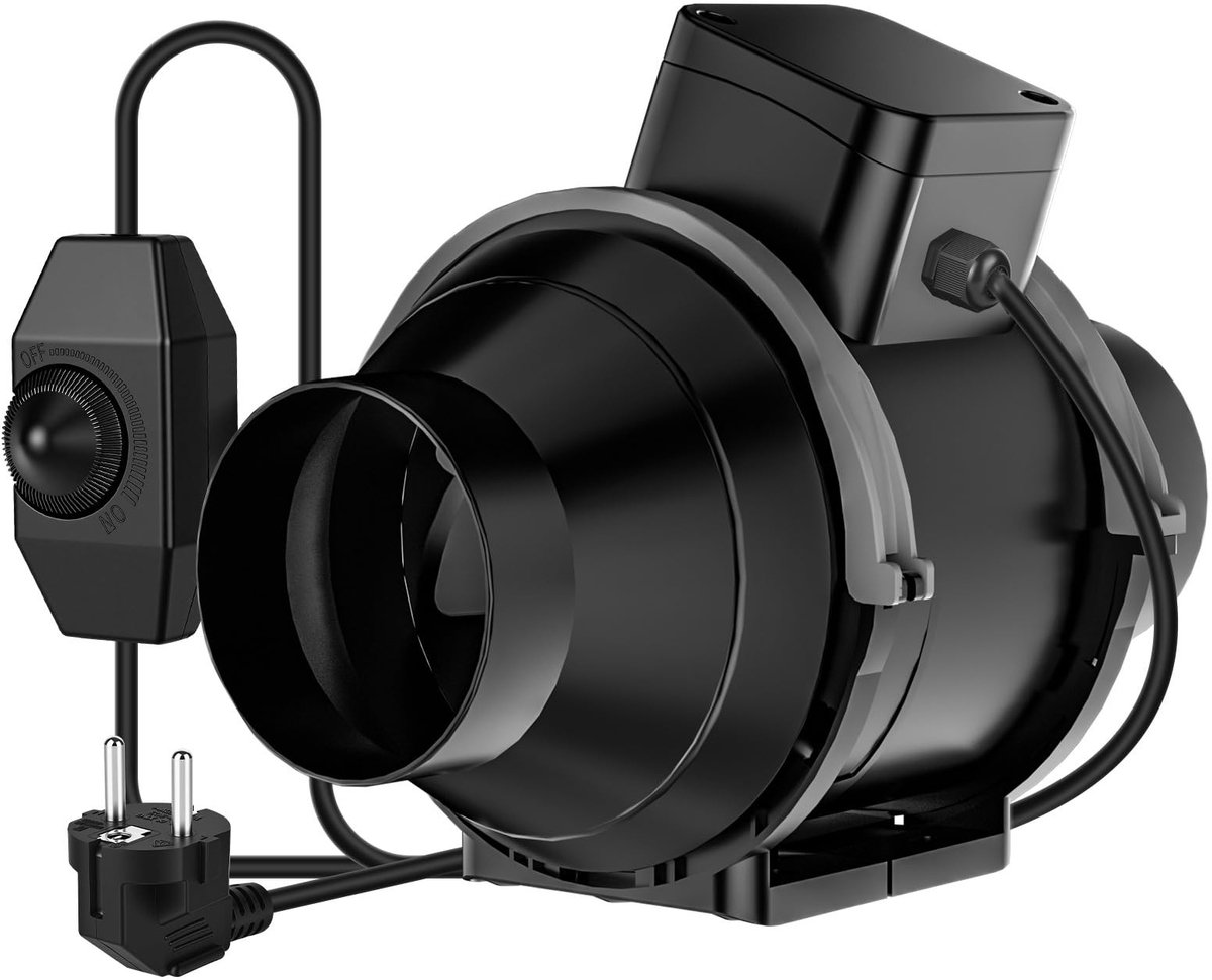 SolidKeus - Instelbare Ventilator 100 mm met Stille EC Motor