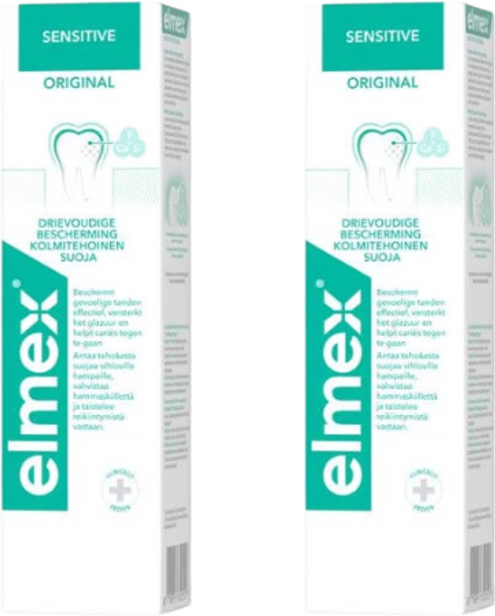 Elmex Tandpasta Sensitive Original - 2 x 75 ml - Voordeelverpakking