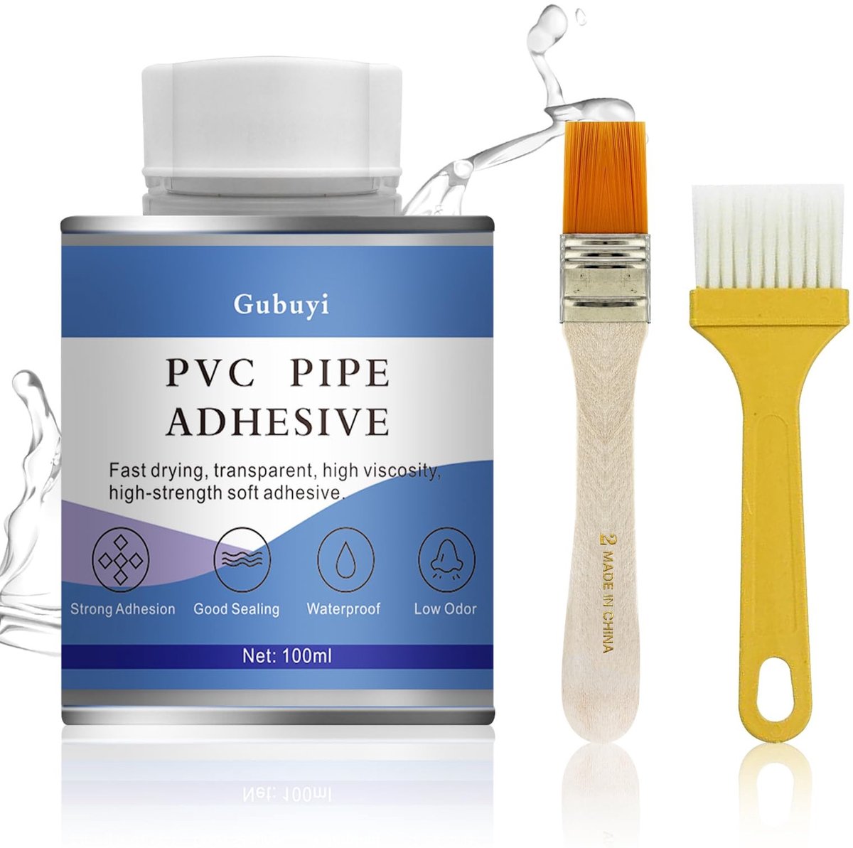 SolidKeus - 100ml PVC Lijm met Borstel voor Diverse Toepassingen