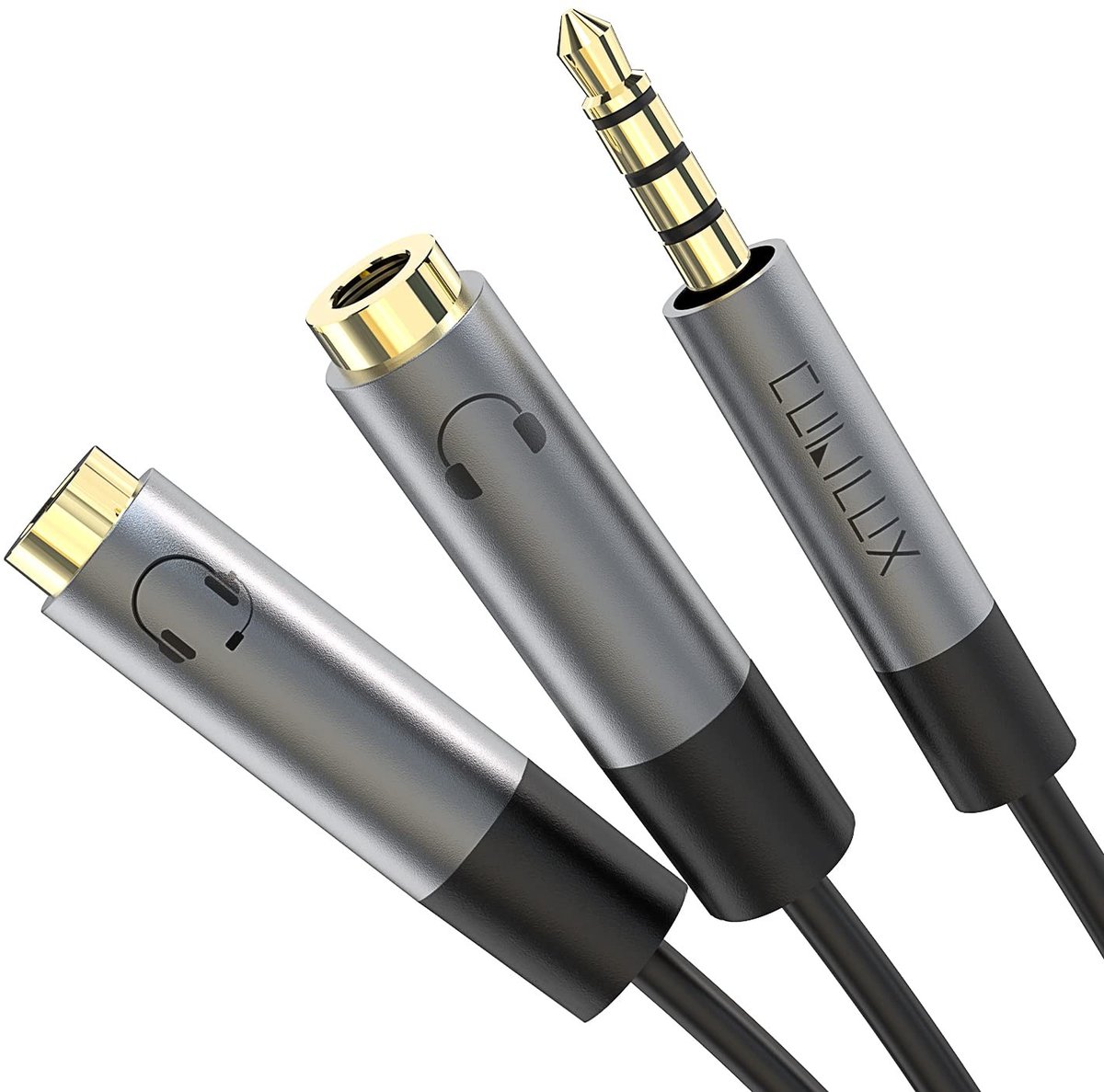 SolidKeus - 3.5mm Headset Splitter voor Gaming en Laptop