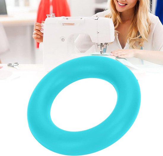 Spoelhouder Set voor Naaimachine - 133mm Diameter Lichtblauw - Rubberen Ringen voor Metalen en Kunststof Klossen - DIY Naai Organisatie Hulpmiddel voor Naaisters en Quilters — afbeelding 2