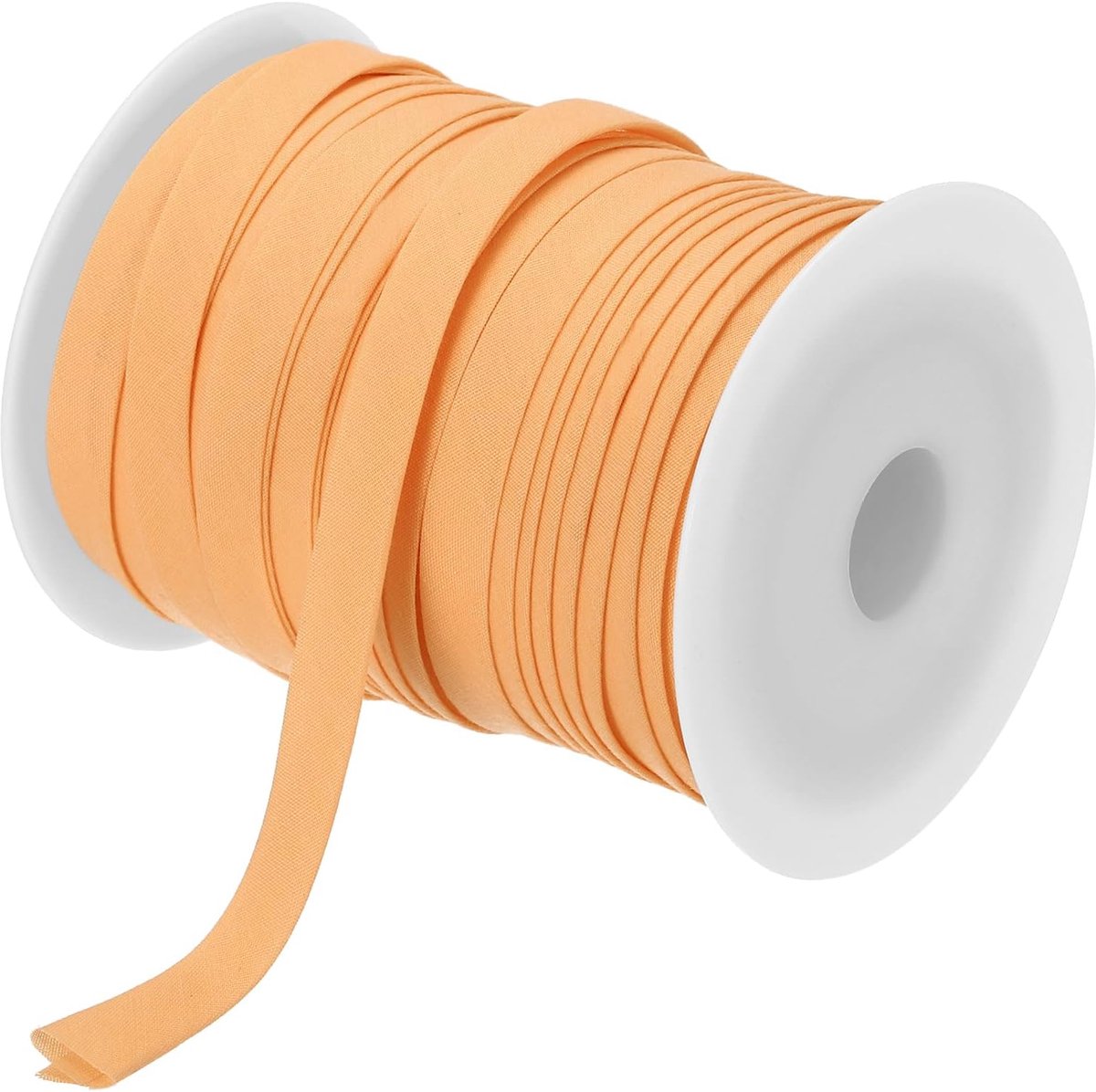 Biaisband, naadband, dubbele vouwband, polyester, continu naaien, accessoires, randband voor naaien, doe-het-zelf, zomen, quilten, handwerk (abrikoos 150 m)