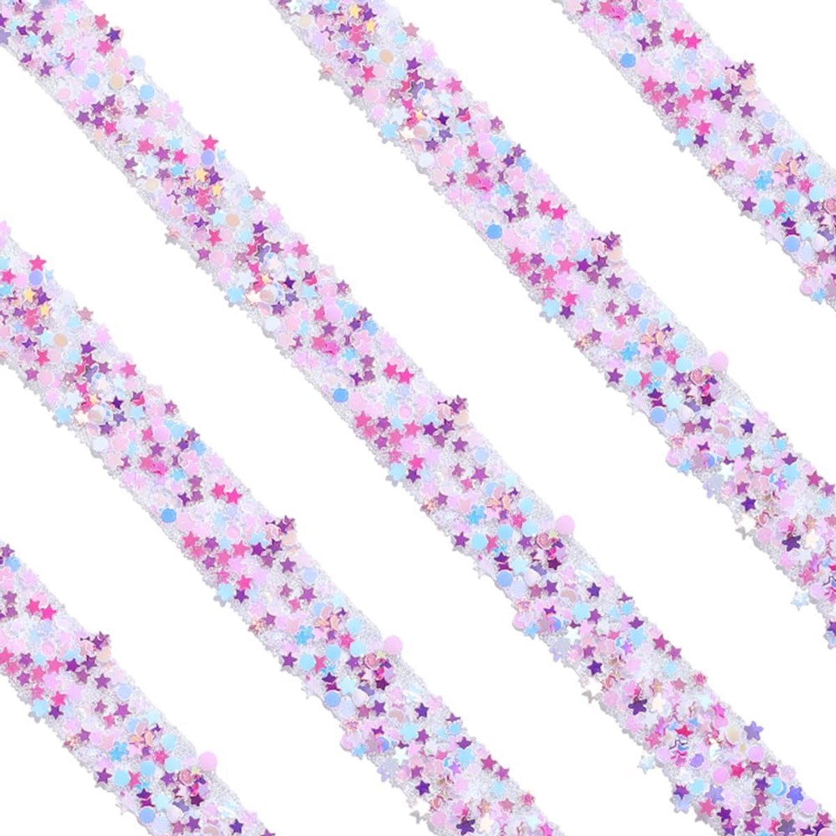 5,5 yards glitter zelfklevende topping. Glitter lint met strass steentjes op spoel breedte 1,2 cm. Ronde hars platte sterren. Accessoires voor doe-het-zelf naaien stoffen kleding