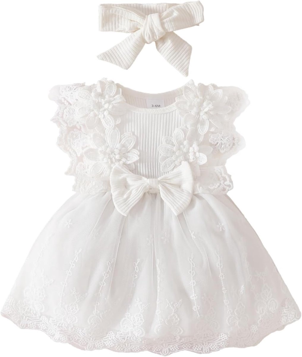 Babykleding voor pasgeborenen meisjes, jurk met ruches en bloemenprint, zomeroutfits, schattige strik, hoofdband en rok