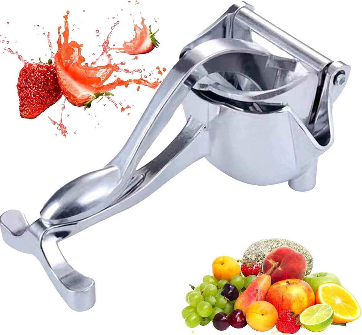 Handmatige sapcentrifuge, draagbaar, met afneembare zeef, draagbaar voor citrusvruchten, afneembaar en gemakkelijk te reinigen