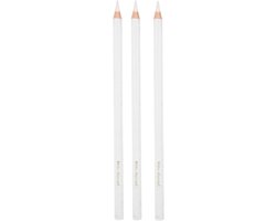 3, Stuk Wit Houtskoolpotlood voor Tekening, 3 Stcs Professionele Schetsen Fusain Witte Markeerstift Pennen Kunst Blender Potlood Crayon Tekentekening…
