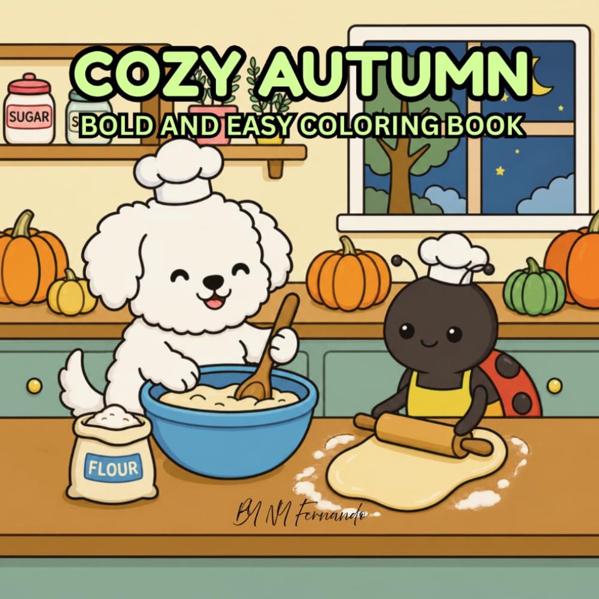 AUTUMN: BOLD AND EASY COLORING BOOK