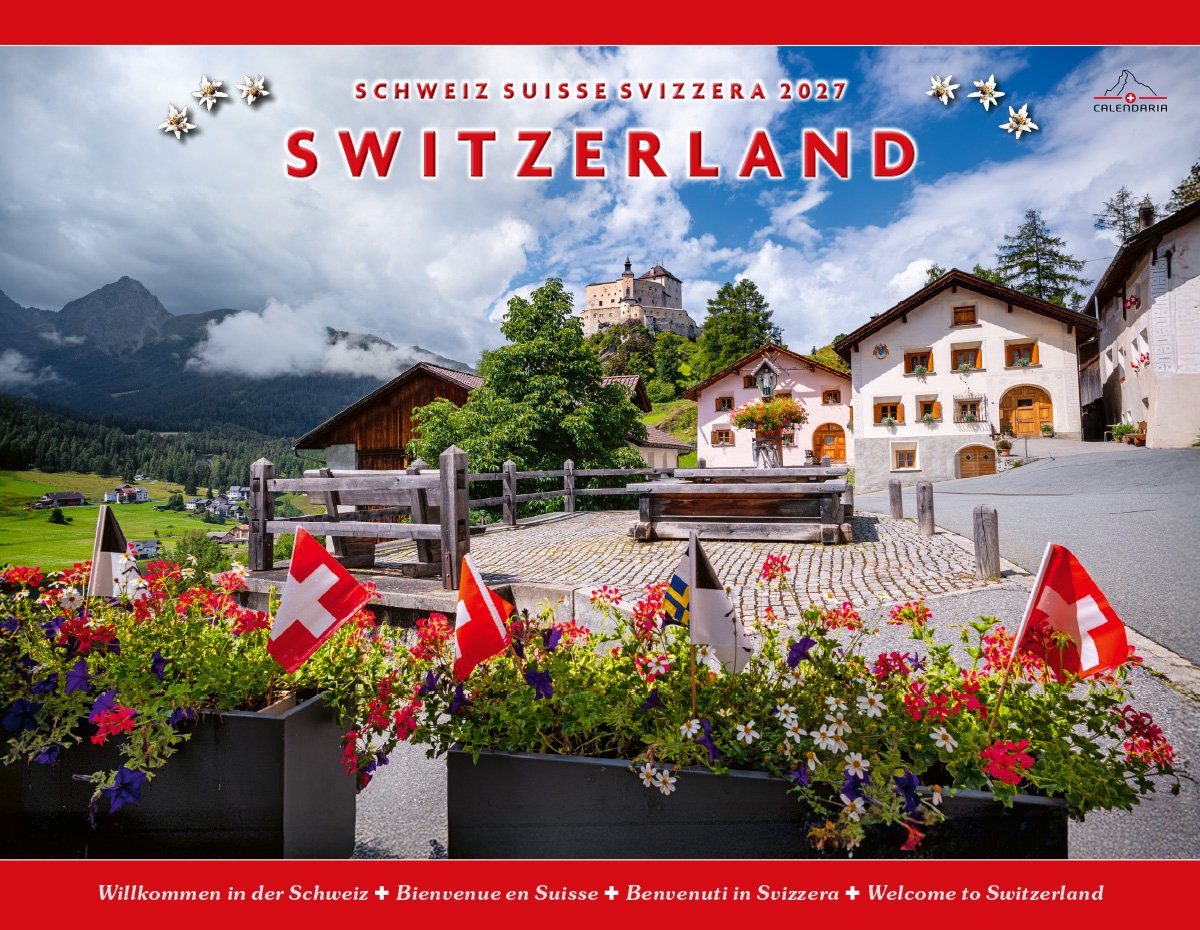 Calendaria - Wandkalender - Schweiz Suisse Svizzera Switzerland 2027 - Zwitserland - Kalender - Formaat: 40 x 31 cm