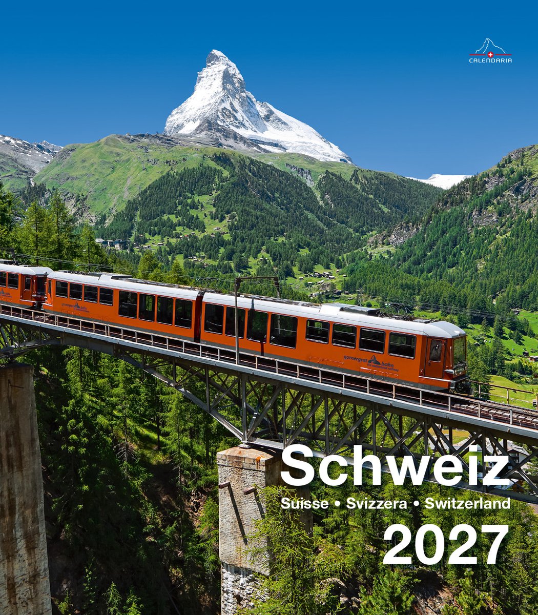 Calendaria - Wandkalender - Schweiz 2027 - Zwitserland - Kalender - Formaat: 21 x 24 cm