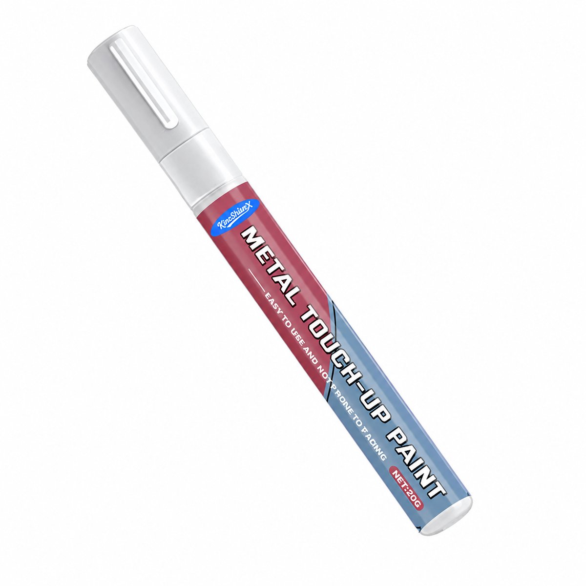 TLVX Metaal Lak Reparatiepen Wit – Kras- en Beschadiging Herstel Witte Lakstift voor Kranen, Stalen Deuren, Sanitair, Auto, Fiets, Fat bike, Motor en overige Metalen Oppervlakken – Metaal Touch-Up Pen White – 1 stuks