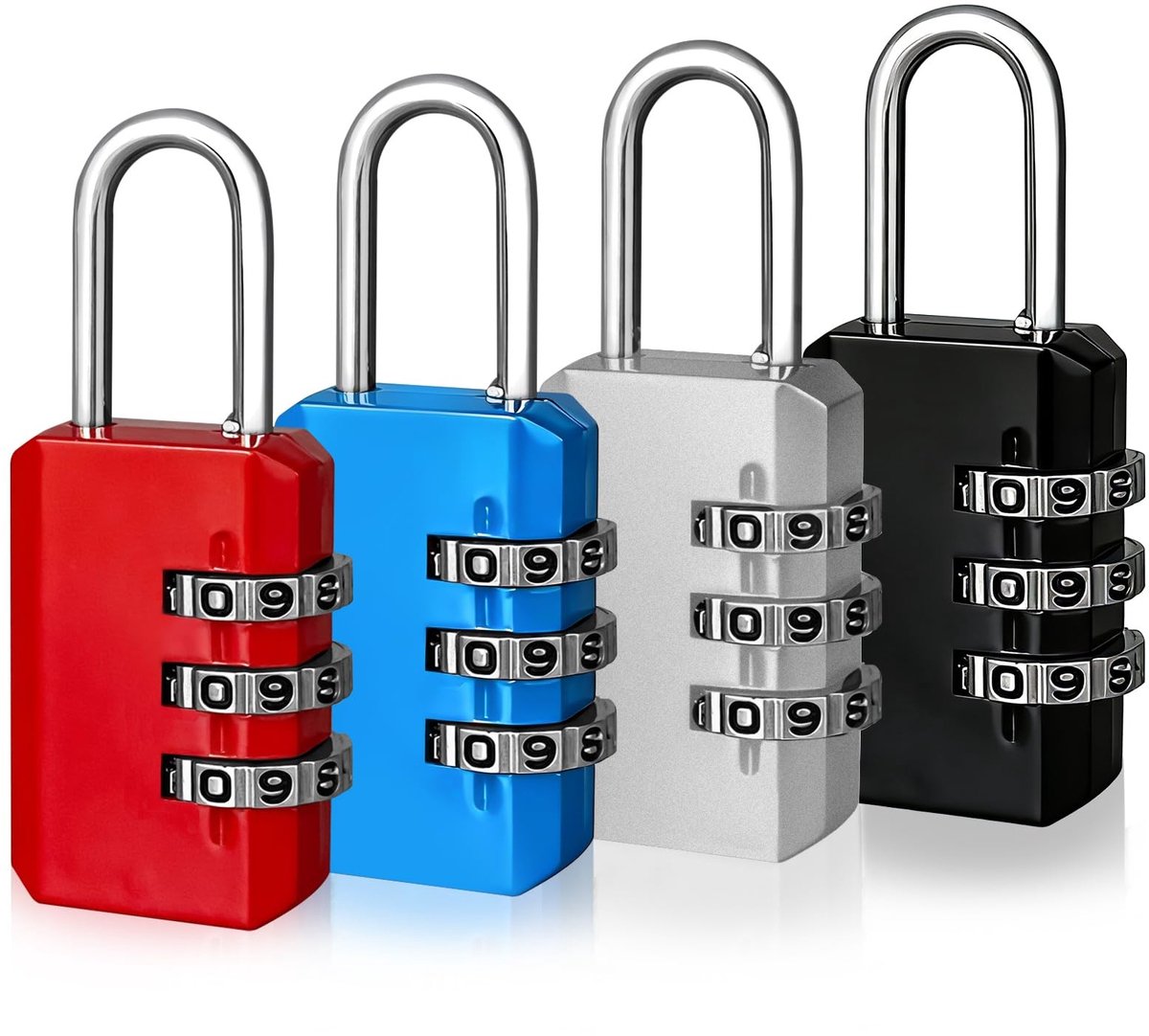 SolidKeus - Set van 4 Koffer Sloten met 3 Cijfer Combinatie
