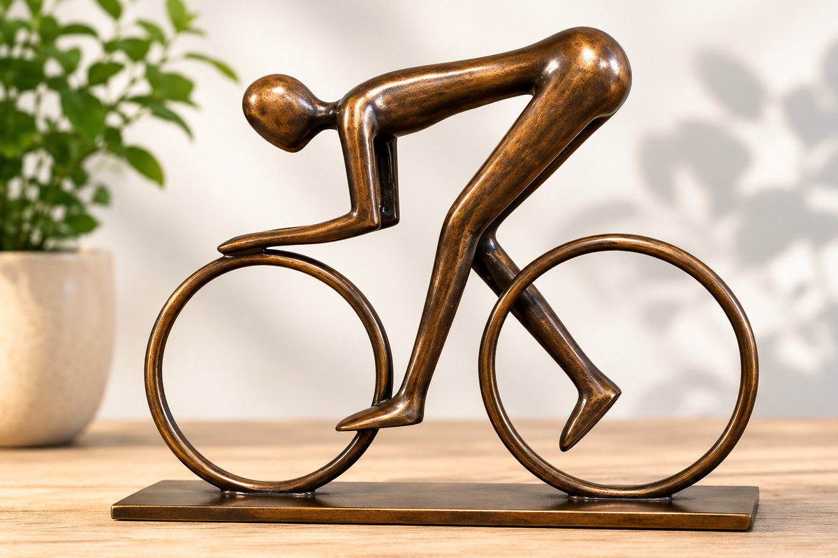 WIELRENNER / BRONZEN BEELD