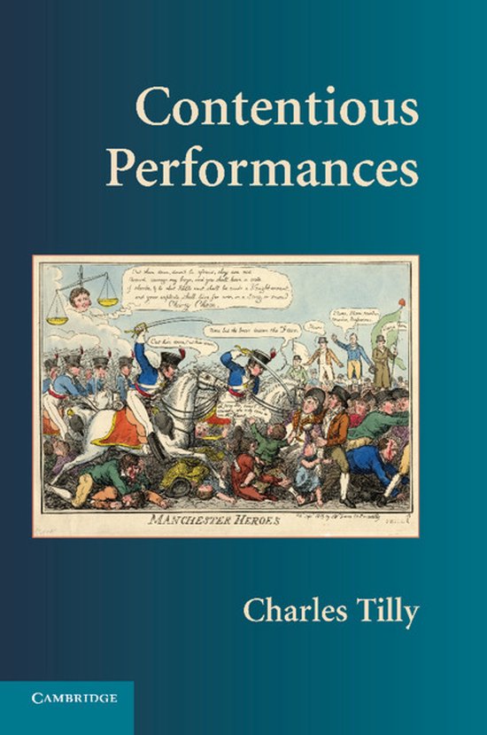 Boek "Contentious Performances" met een illustratie van een gevecht van "Manchester Heroes".