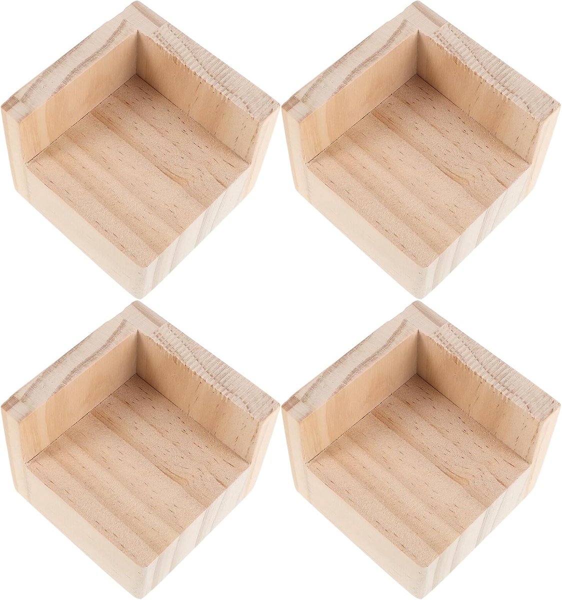 Meubelpoten Set - Bankpoten Verhogers - Meubels Verhogen - Met Beschermvoetjes - 7.2 x 6 x 3.1 cm - Beige
